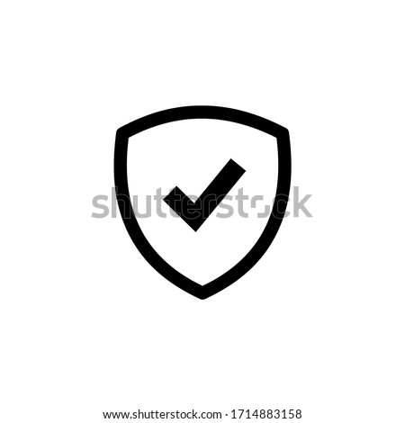 Shield check mark icon vector illustration Royalty-Free Stock Photo #1714883158