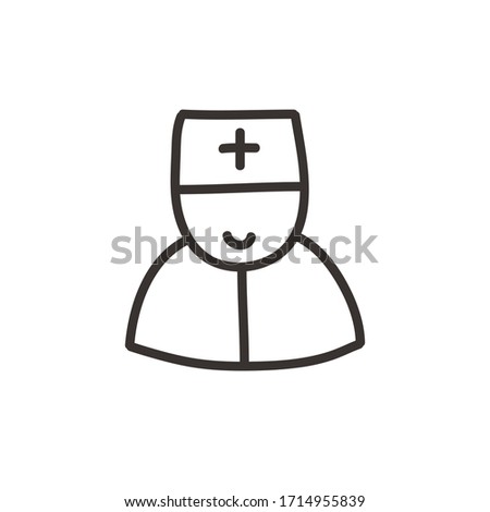 doctor avatar doodle icon, vector illustration