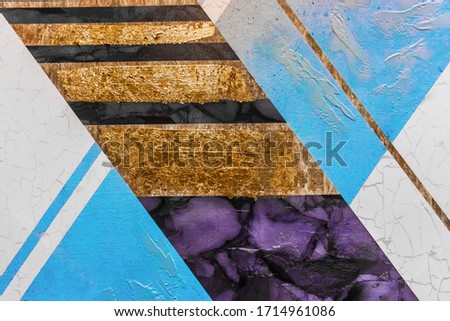 Abstract designer color geometric pattern wall texture background