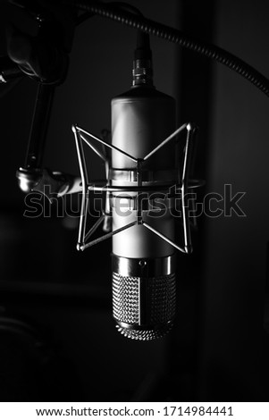 
Studio recording microphone in the Studio for professional work