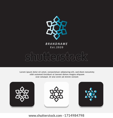 SET OF FLOWERS LOGO DESIGN TEMPLATE, WITH SIMPLE ELEGANT AND MODERN MINIMALIST STYLE.LOGO COLLECTION.