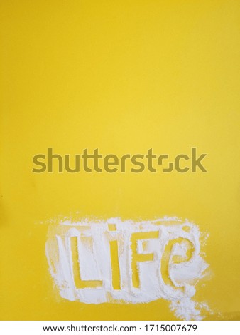 bright life. conceptual creative photo on yellow background

