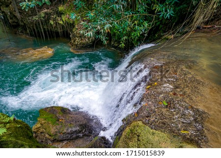 Beautiful Jungle waterfalls  - YS Falls in Jamaica, in 2018.