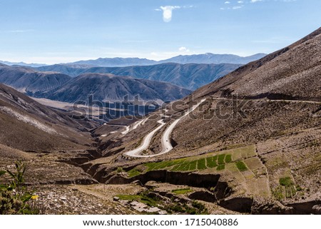 road in the mountains with curves salta argentina 