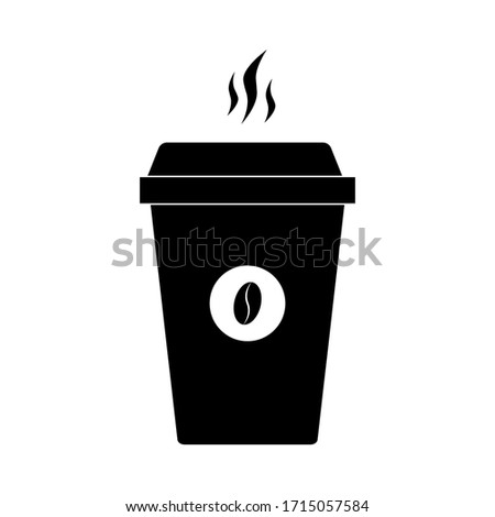 Coffee cup icon on white background.Paper coffee cup. Vector.
