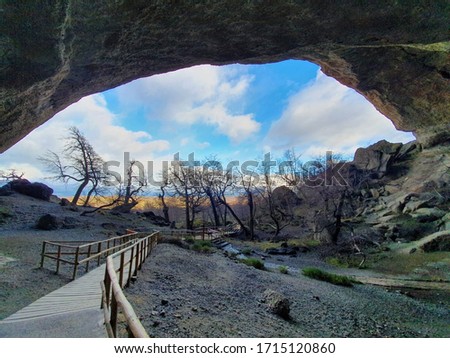 Milodon Cave located in Chilean Patagonia. This cave treasures the stories of the first human groups in the continent and is the discovery site of the prehistoric Milodon, the extinct ground sloth. 
