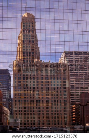 Building reflection in downtown Chicago