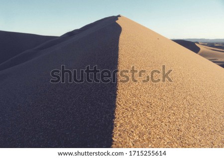 Very closely taken picture of desert sand dune