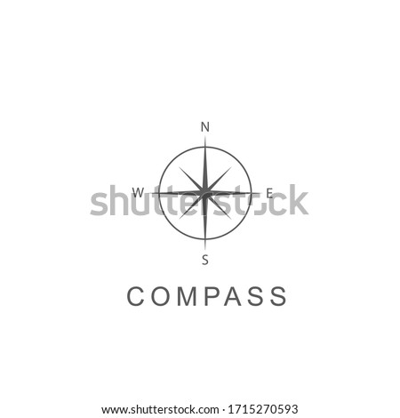 Creative Compass. Concept Logo. Design Template. Stock vector illustration