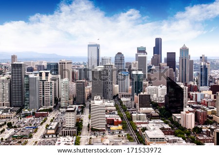 View of Seattle cityscape.