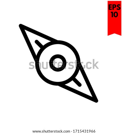 illustration of compass flat icon