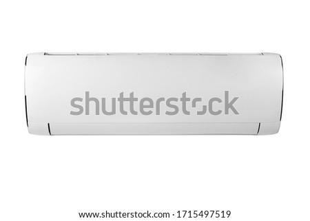 White colored air condition isolated on white background