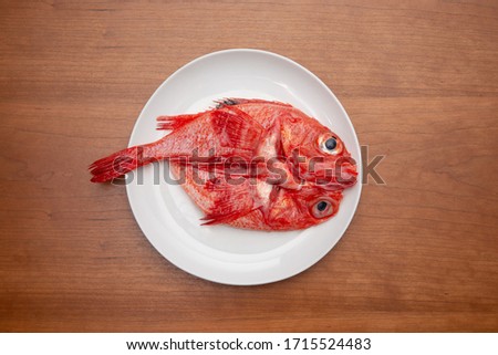 A fish cut open. The name of the fish is called "Kinki" in Hokkaido, Japan.