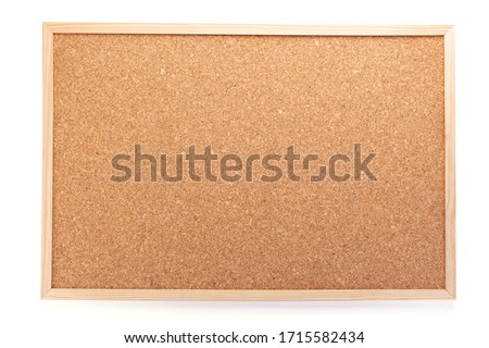 cork board isolated on white background Royalty-Free Stock Photo #1715582434
