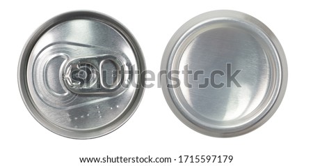 Beverage can top and bottom Royalty-Free Stock Photo #1715597179