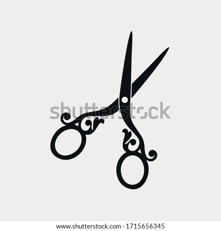 
Scissors icon vector illustration. Logo template for a hairdresser, beauty salon or tailoring studio.