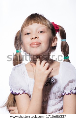 Little girl in bright dress