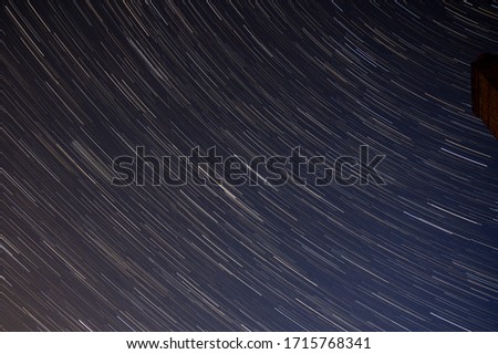 Early evening star trails over Essex during COVID 19 lockdown when the skies were quiet of airplanes