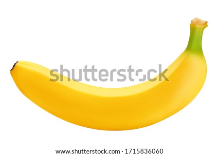 banana isolated on white background, clipping path, full depth of field Royalty-Free Stock Photo #1715836060