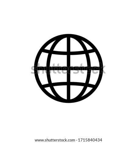 WWW Icon. World Wide Web Vector, Internet Access Sign Icon Vector Royalty-Free Stock Photo #1715840434