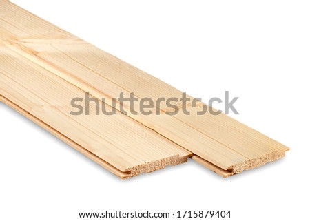 Wooden boards for building a house, and interior decoration