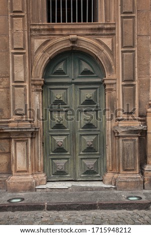 Detail of church door in Salvador