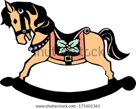 Horse toy vector