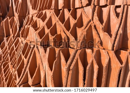 Brick Art Sculpture Close Up.