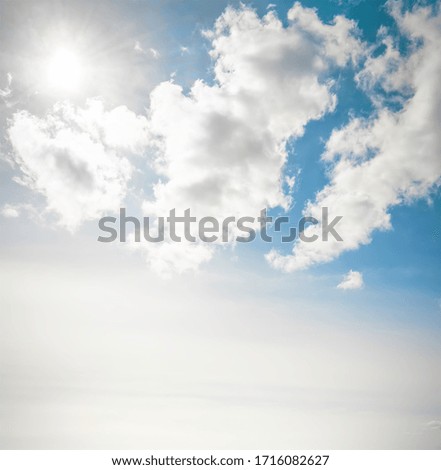 blue sky with clouds and sunlight 
