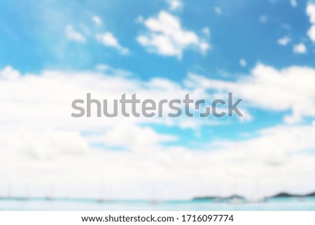 Blur picture/sky and sea for background/copy space off travel concept