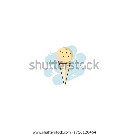 Simple Ice Cream logo illustration