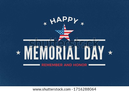 Memorial Day Card, Background, Happy Memorial Day Banner, poster card, Vector Illustration. Royalty-Free Stock Photo #1716288064