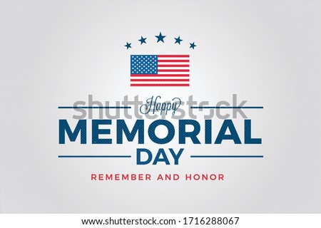 Memorial Day Card, Background, Happy Memorial Day Banner, poster card, Vector Illustration. Royalty-Free Stock Photo #1716288067