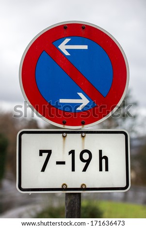 no-parking zone sign germany