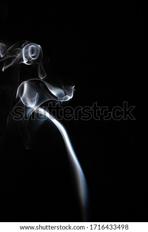 Pictures of smoke illuminated with a flash
