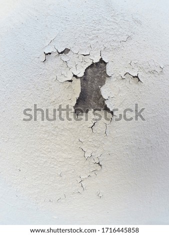 Cracked on a white wall. Gap concept. White isolated pattern for design.
