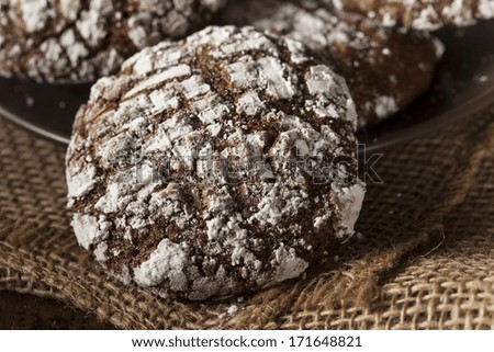 Homemade Chocolate Crinkle Cookies with Powdered Sugar