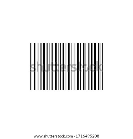 Barcode icon vector illustration isolated on white background.