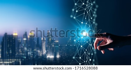 Digital transformation conceptual for next generation of smartcity conceptual Royalty-Free Stock Photo #1716528088