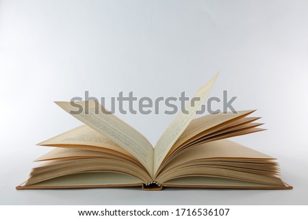 open old book on a white background

