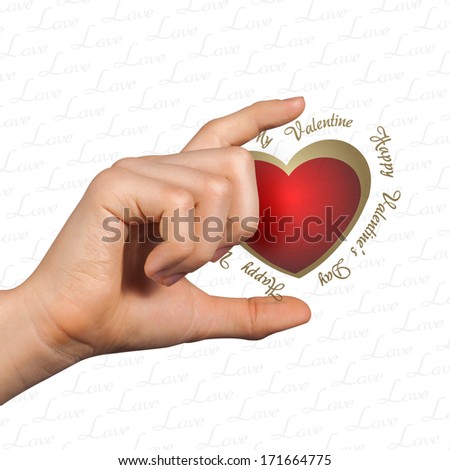 Hand giving conceptual heart 