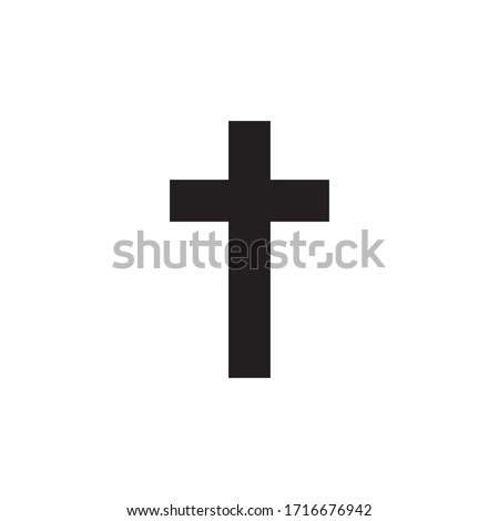 Christian Cross Icon In Trendy  Design Vector Eps 10
