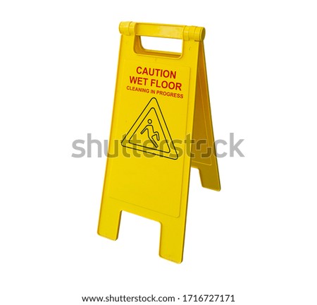 Isolated cleaning sign on white background