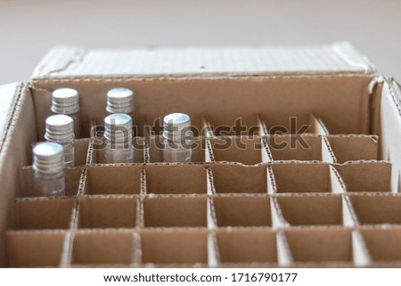 The carton box for put product as bottles.