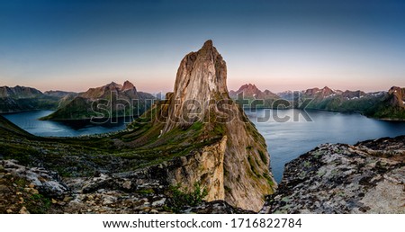 Panorama of segla mountain at Sonja island Royalty-Free Stock Photo #1716822784