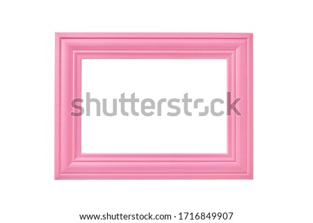 Pink Vintage picture frame, isolated on white background