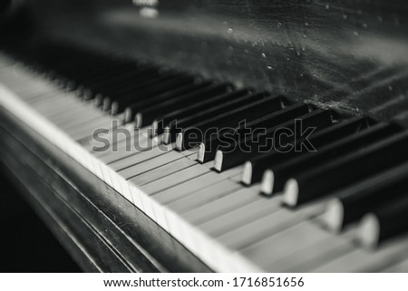 Vintage Baby Grand Piano Keys