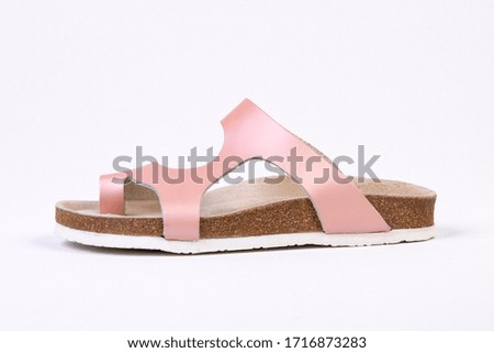 female orthopedic nurse slipper shoes, isolated over white background