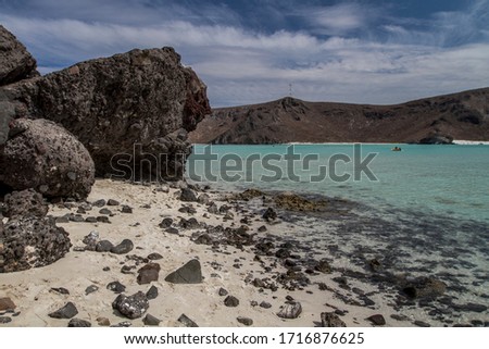 Balandra Beach and his beautiful turquoise water and white sand, La Paz, Baja California Sur, México