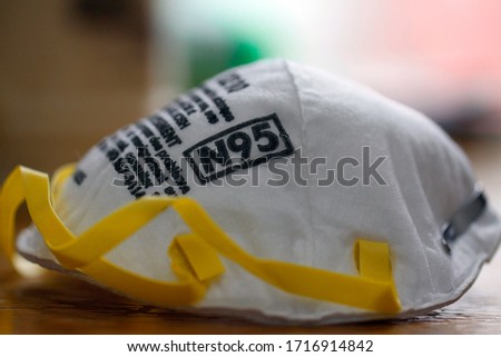 
a N-95 mask against covid-19 Royalty-Free Stock Photo #1716914842